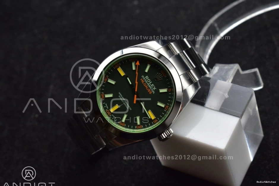 on SS Dial 914 1:1 GV VSF OdorResistant 904L Sapphire Black Edition Bracelet SS SA Milgauss Best Real Green 904L 116400 0511